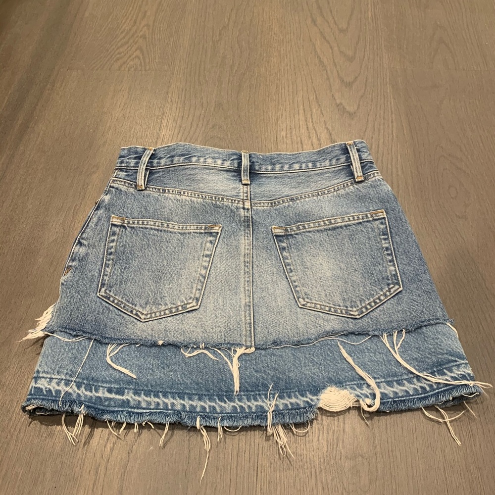 Frame Le Mini Skirt Front Split Release Hem - Picture 6 of 15